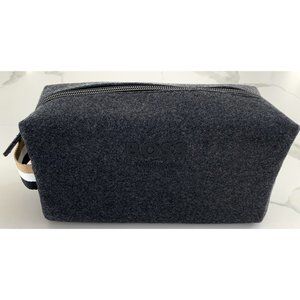 Hugo Boss Parfums Dark Gray Pouch travel bag toiletry dopp case New
